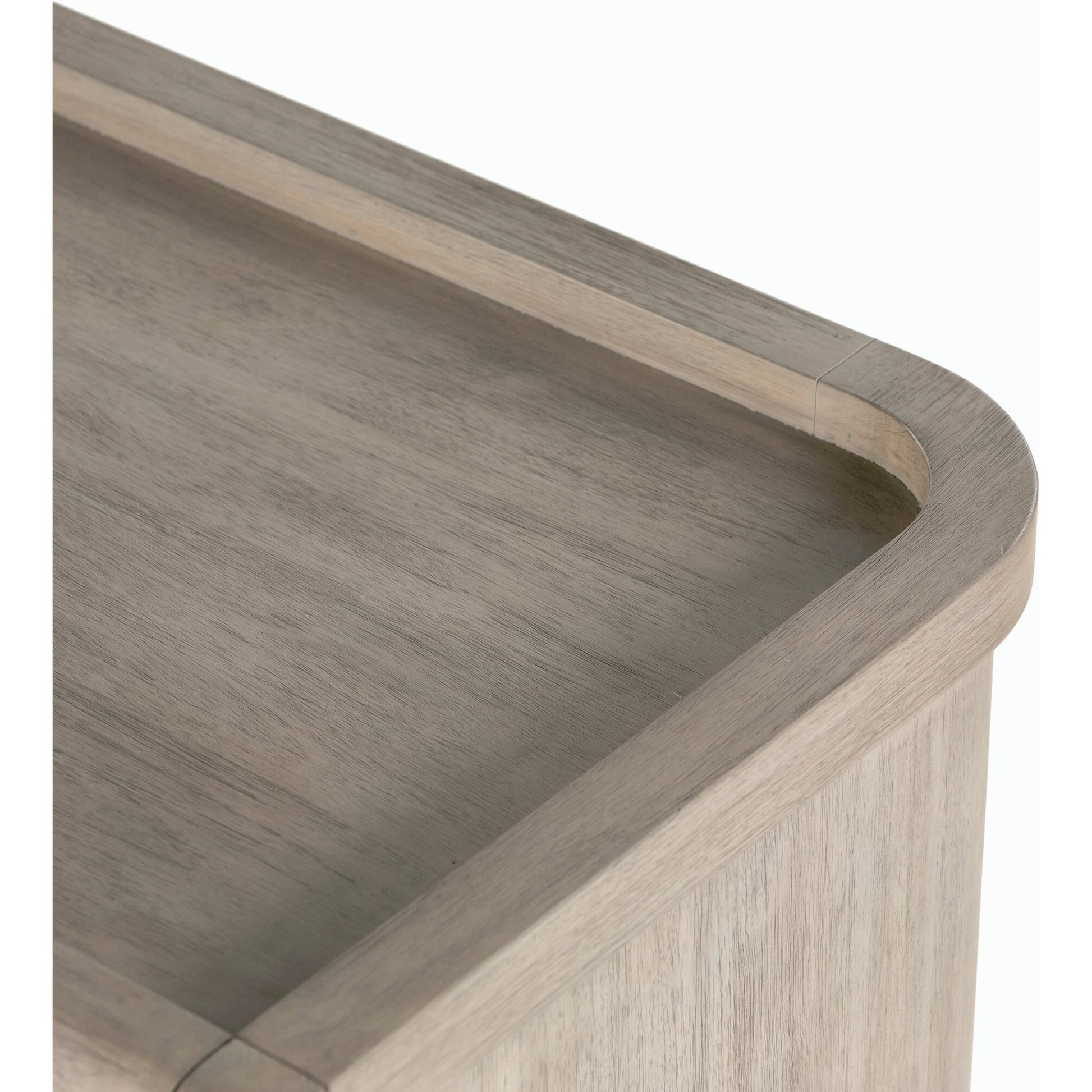 Arlo Sideboard by Four Hands in ash grey, black arlo and ash grey. Made from solid mahogany in a modern style.