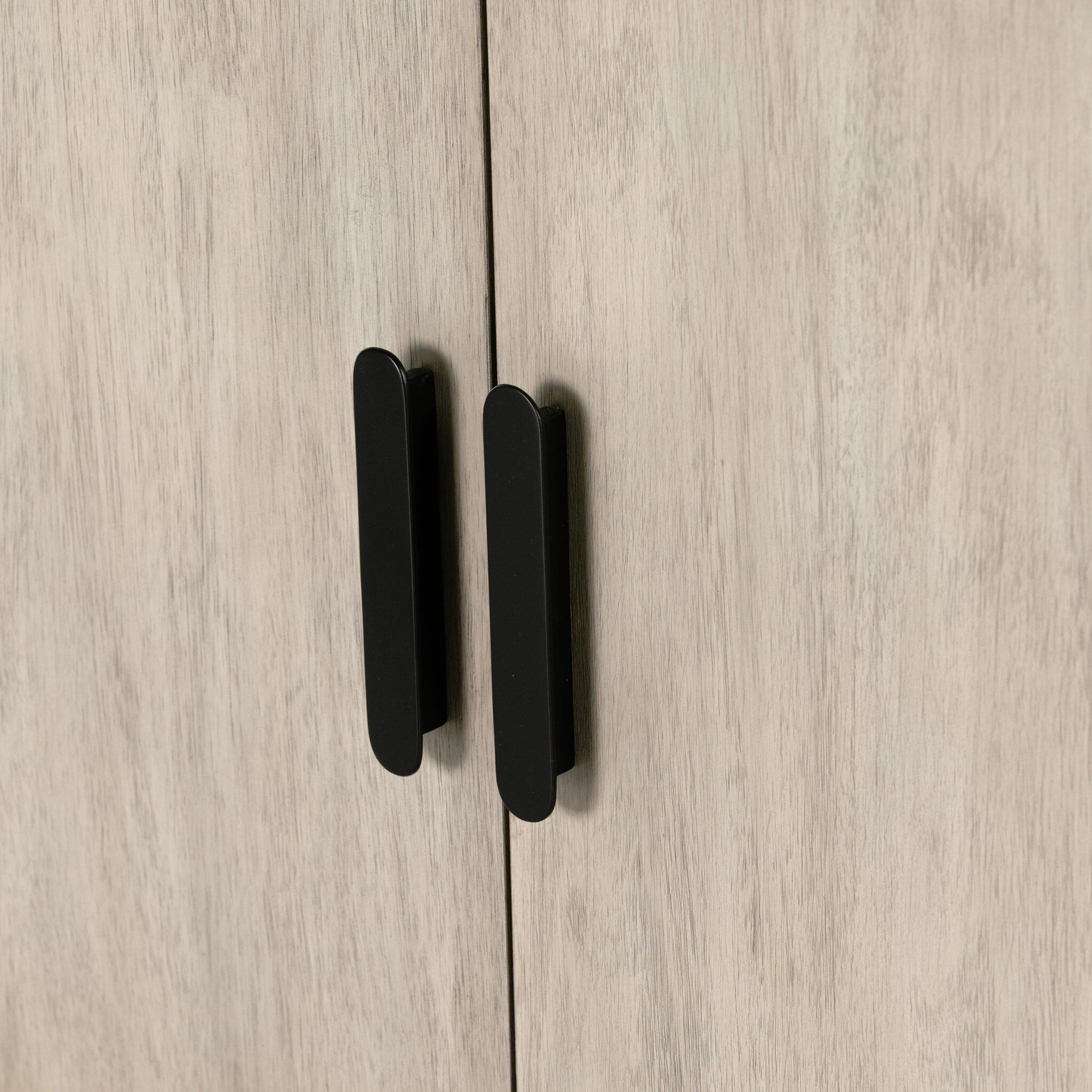 Arlo Sideboard by Four Hands in ash grey, black arlo and ash grey. Made from solid mahogany in a modern style.