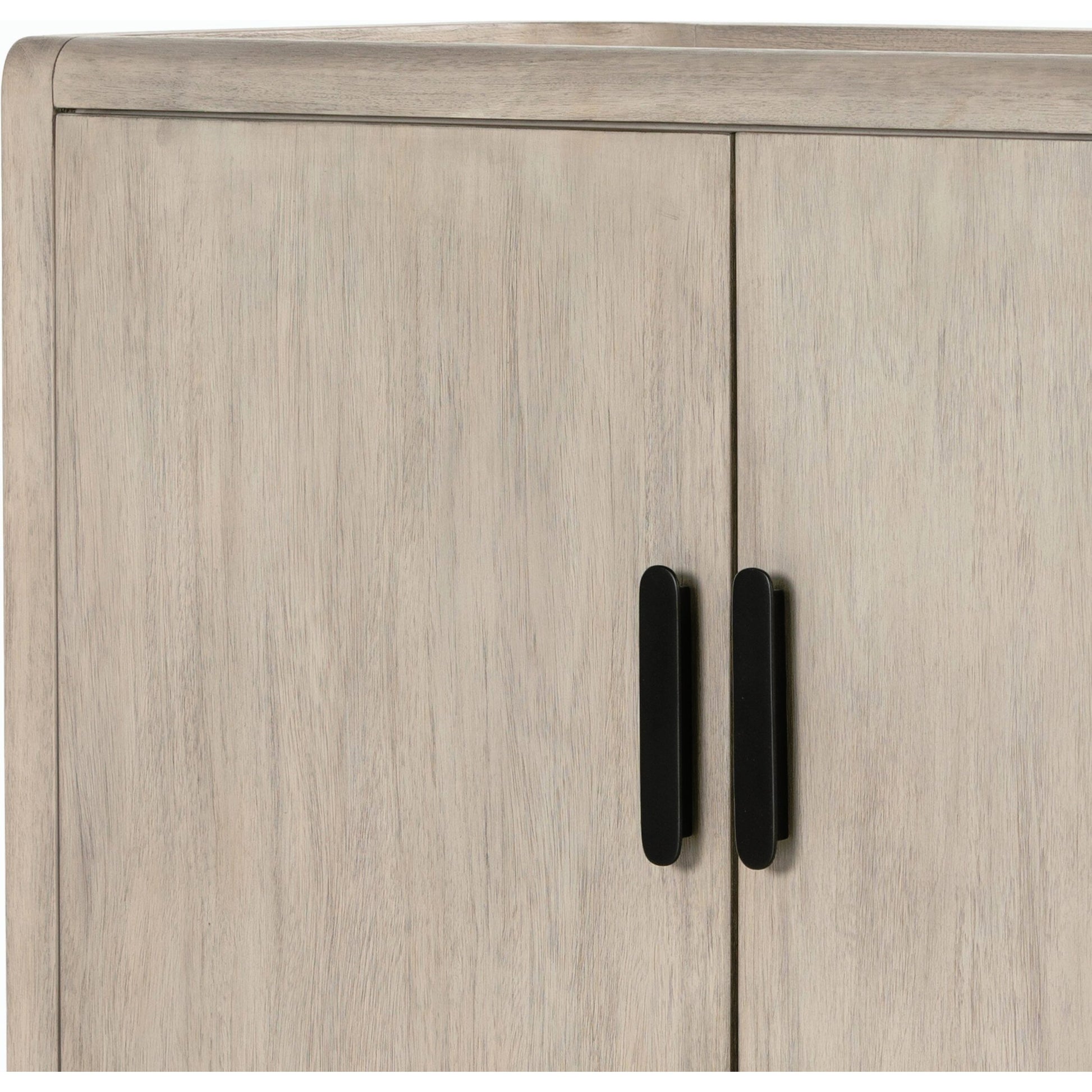 Arlo Sideboard by Four Hands in ash grey, black arlo and ash grey. Made from solid mahogany in a modern style.