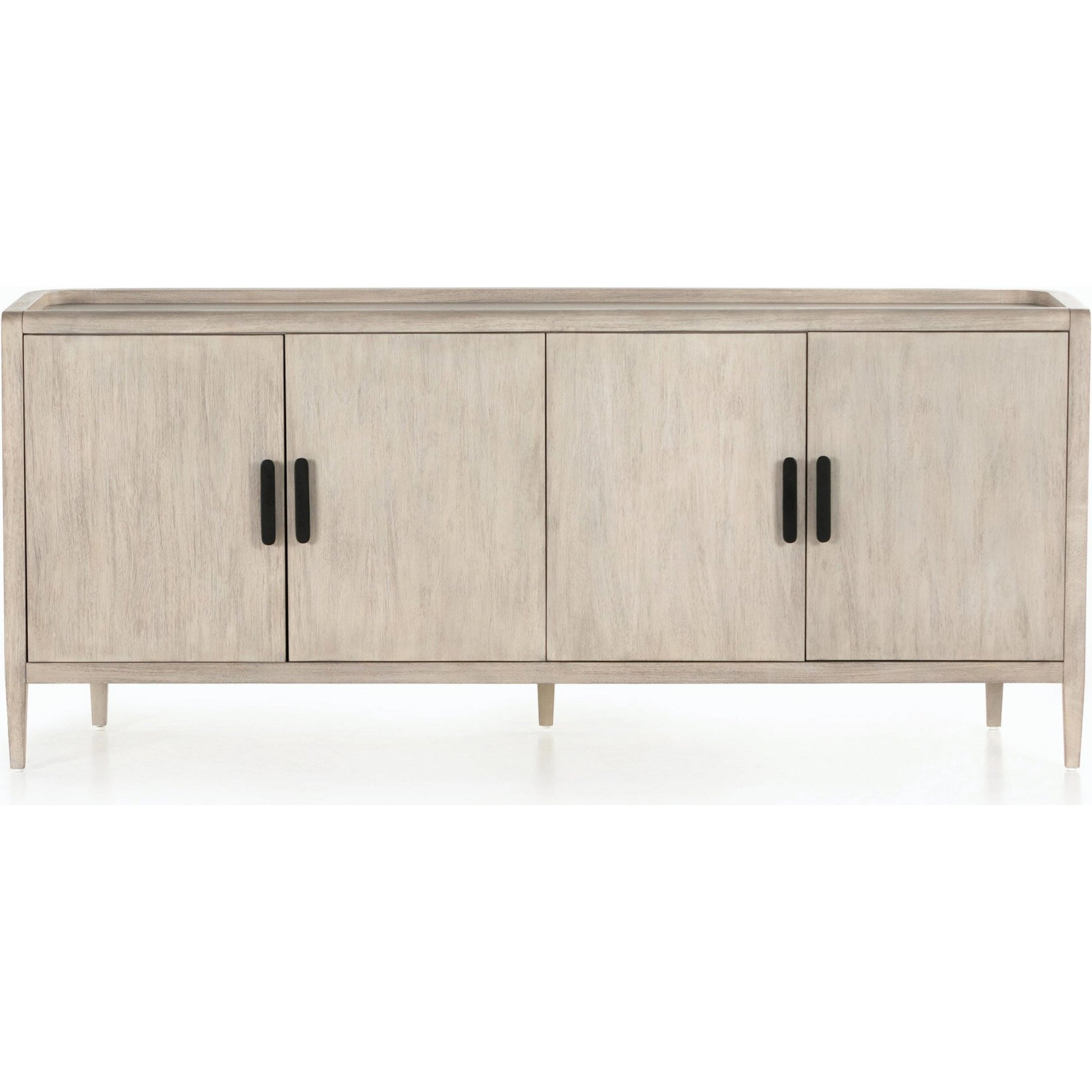 Arlo Sideboard by Four Hands in ash grey, black arlo and ash grey. Made from solid mahogany in a modern style.