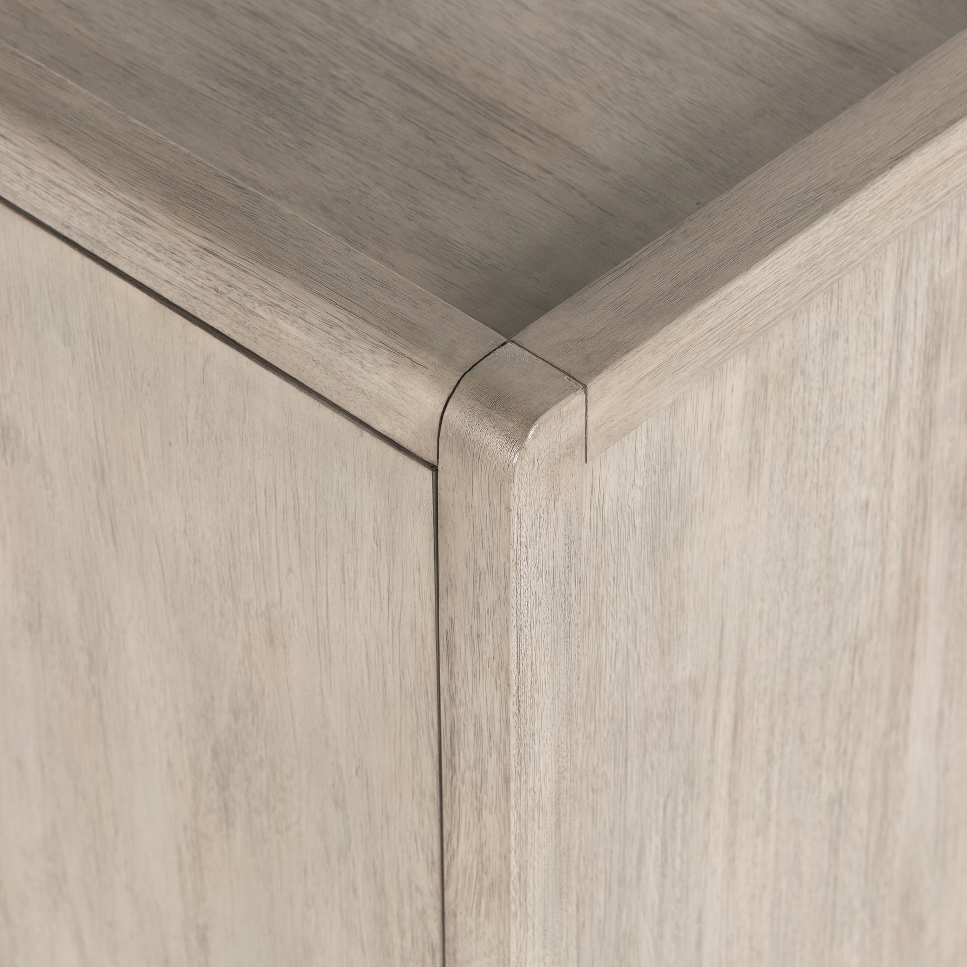 Arlo Sideboard by Four Hands in ash grey, black arlo and ash grey. Made from solid mahogany in a modern style.