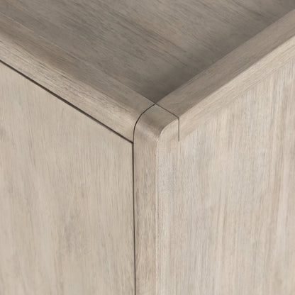 Arlo Sideboard by Four Hands in ash grey, black arlo and ash grey. Made from solid mahogany in a modern style.