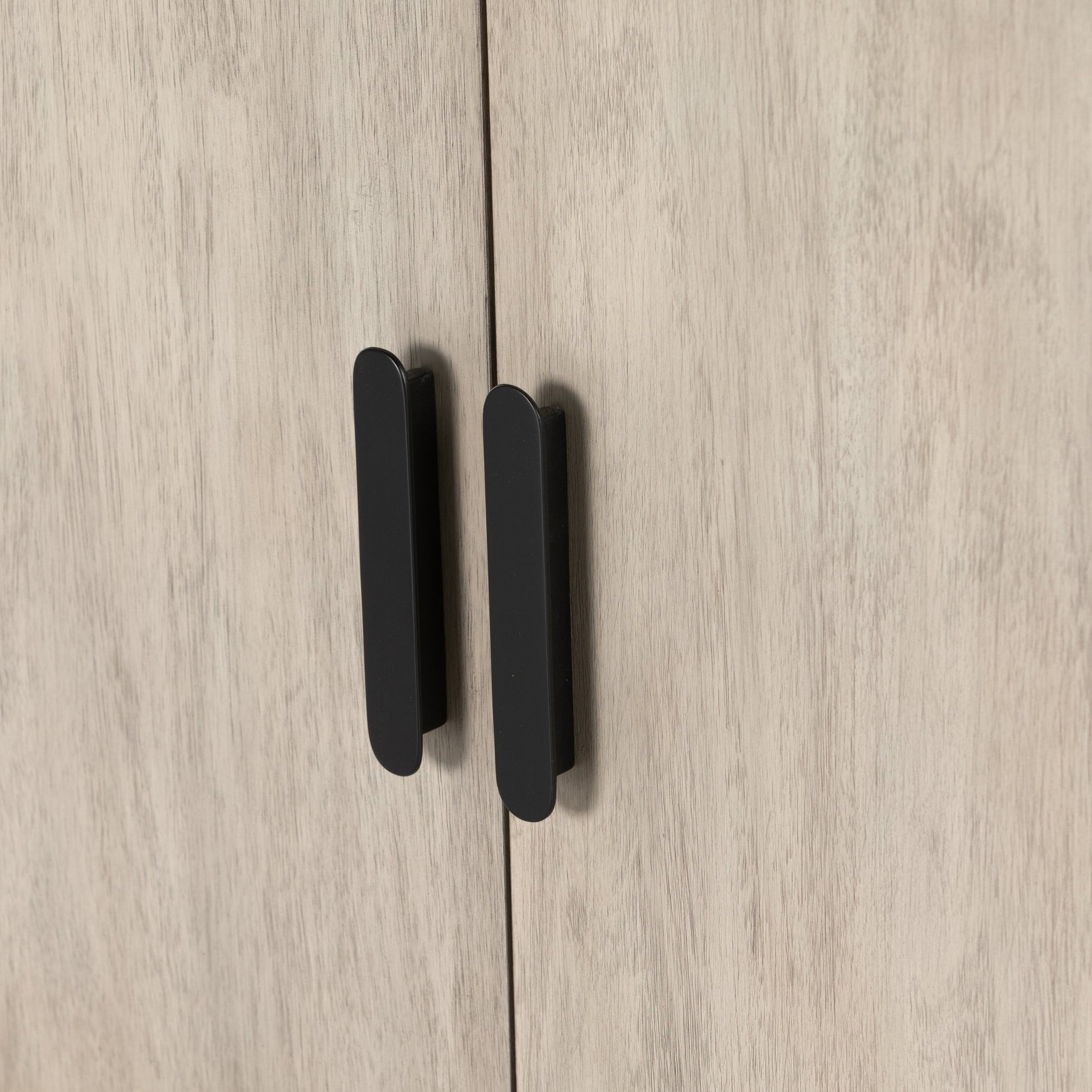 Arlo Sideboard by Four Hands in ash grey, black arlo and ash grey. Made from solid mahogany in a modern style.