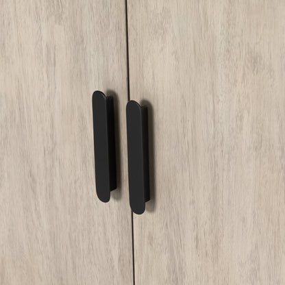 Arlo Sideboard by Four Hands in ash grey, black arlo and ash grey. Made from solid mahogany in a modern style.