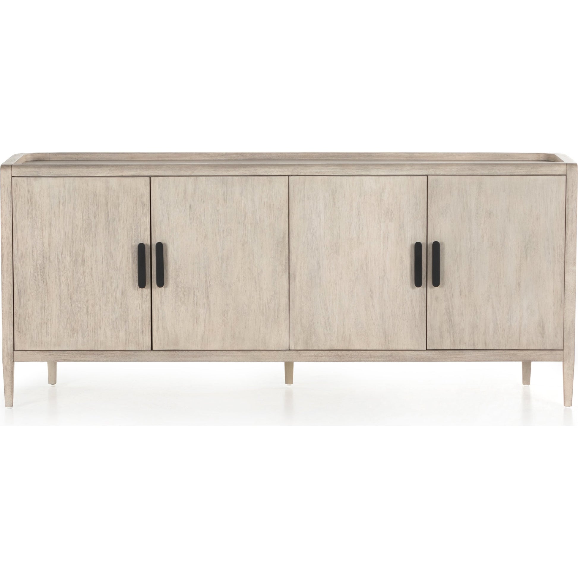 Arlo Sideboard by Four Hands in ash grey, black arlo and ash grey. Made from solid mahogany in a modern style.