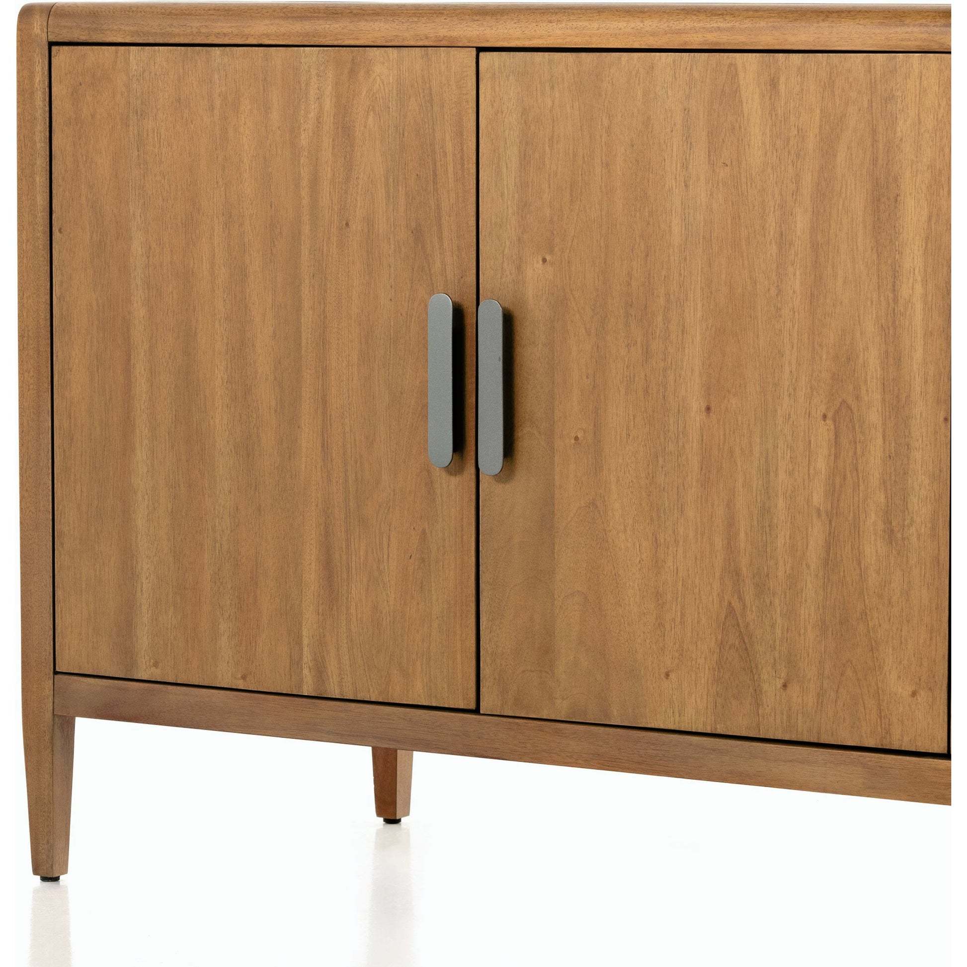 Arlo Sideboard by Four Hands in ash grey, black arlo and ash grey. Made from solid mahogany in a modern style.