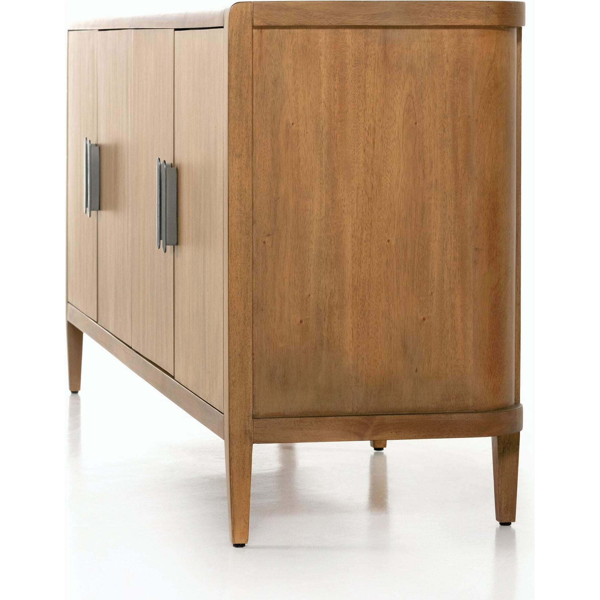 Arlo Sideboard by Four Hands in ash grey, black arlo and ash grey. Made from solid mahogany in a modern style.