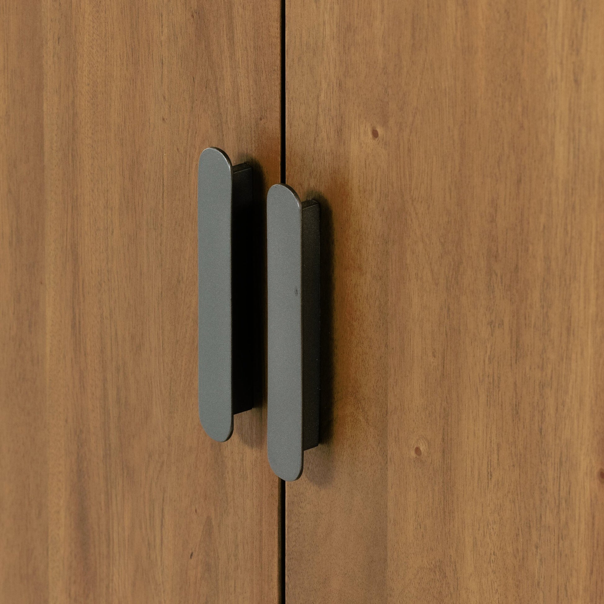 Arlo Sideboard by Four Hands in ash grey, black arlo and ash grey. Made from solid mahogany in a modern style.