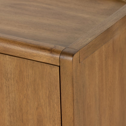 Arlo Sideboard by Four Hands in ash grey, black arlo and ash grey. Made from solid mahogany in a modern style.