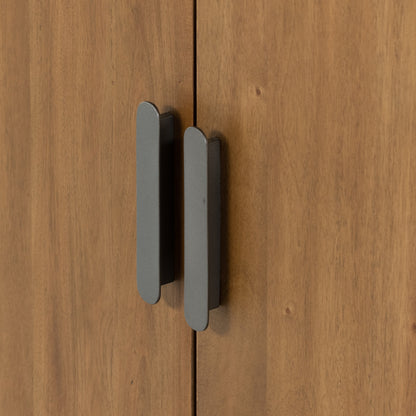 Arlo Sideboard by Four Hands in ash grey, black arlo and ash grey. Made from solid mahogany in a modern style.