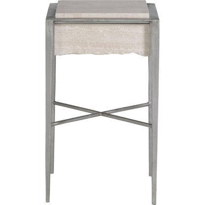 Everest Table by Artistica Home in silver leaf. Made from unique in a transitional style.