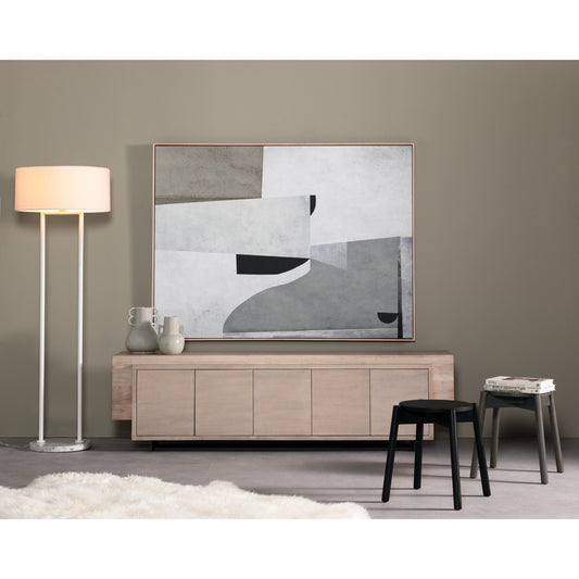 Primerose Vase (Set of 2) by Four Hands in light grey and light gray. Made from aluminum in a unique style.