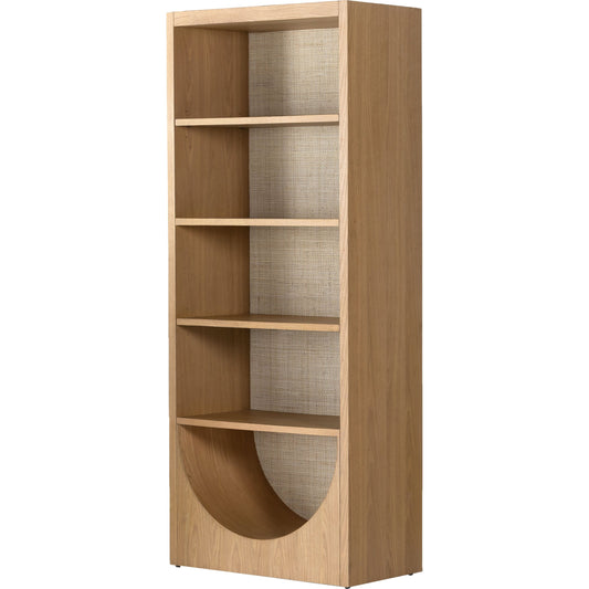 Higgs Bookcase by Four Hands. Made from oak veneer, solid oak, cane in a modern style.