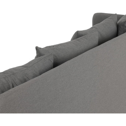 Dade Outdoor Sofa by Four Hands. Made from 100% olefin, aluminum, 91% polyurethane foam pad, 9% polyester fiber batting in a modern style.