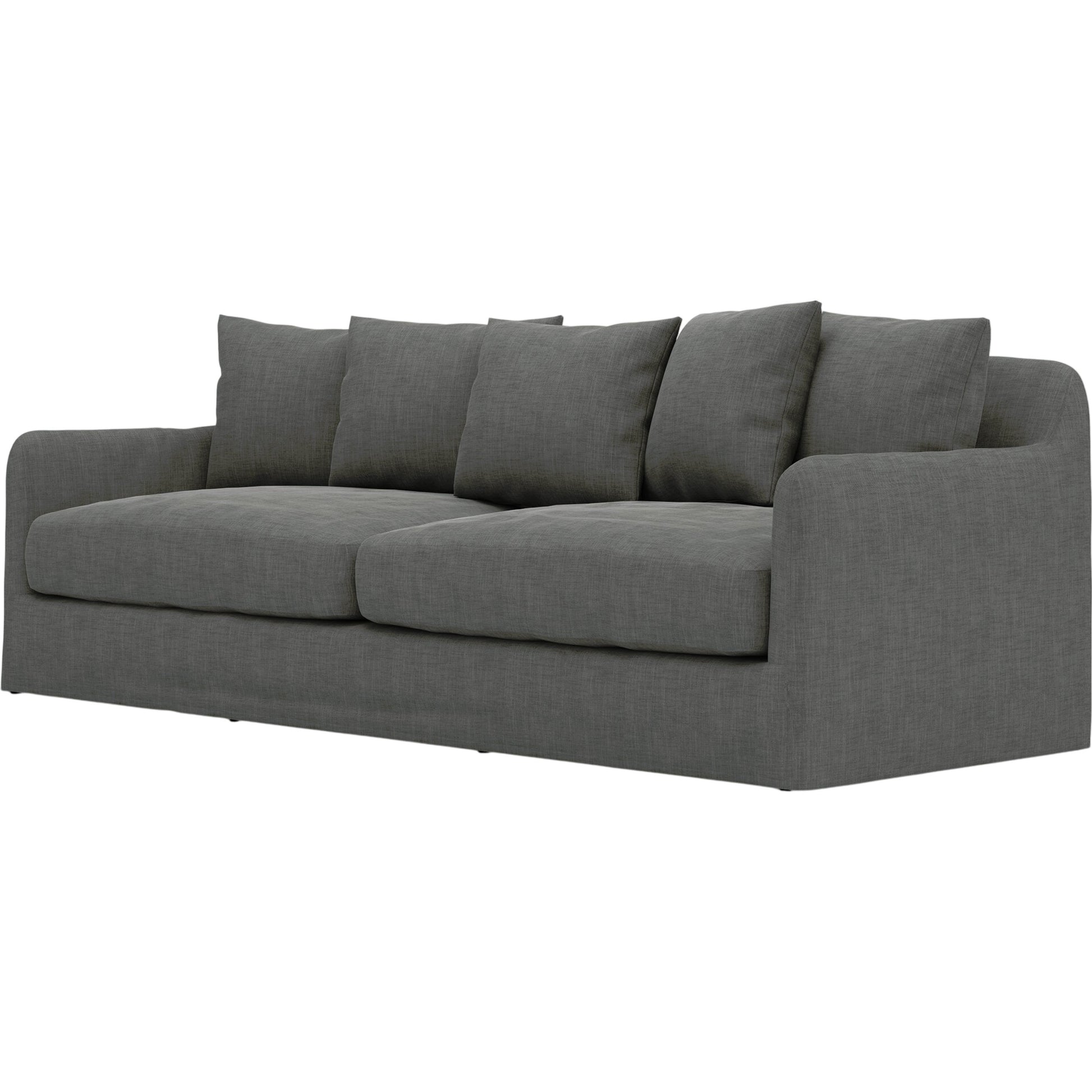 Dade Outdoor Sofa by Four Hands. Made from 100% olefin, aluminum, 91% polyurethane foam pad, 9% polyester fiber batting in a modern style.