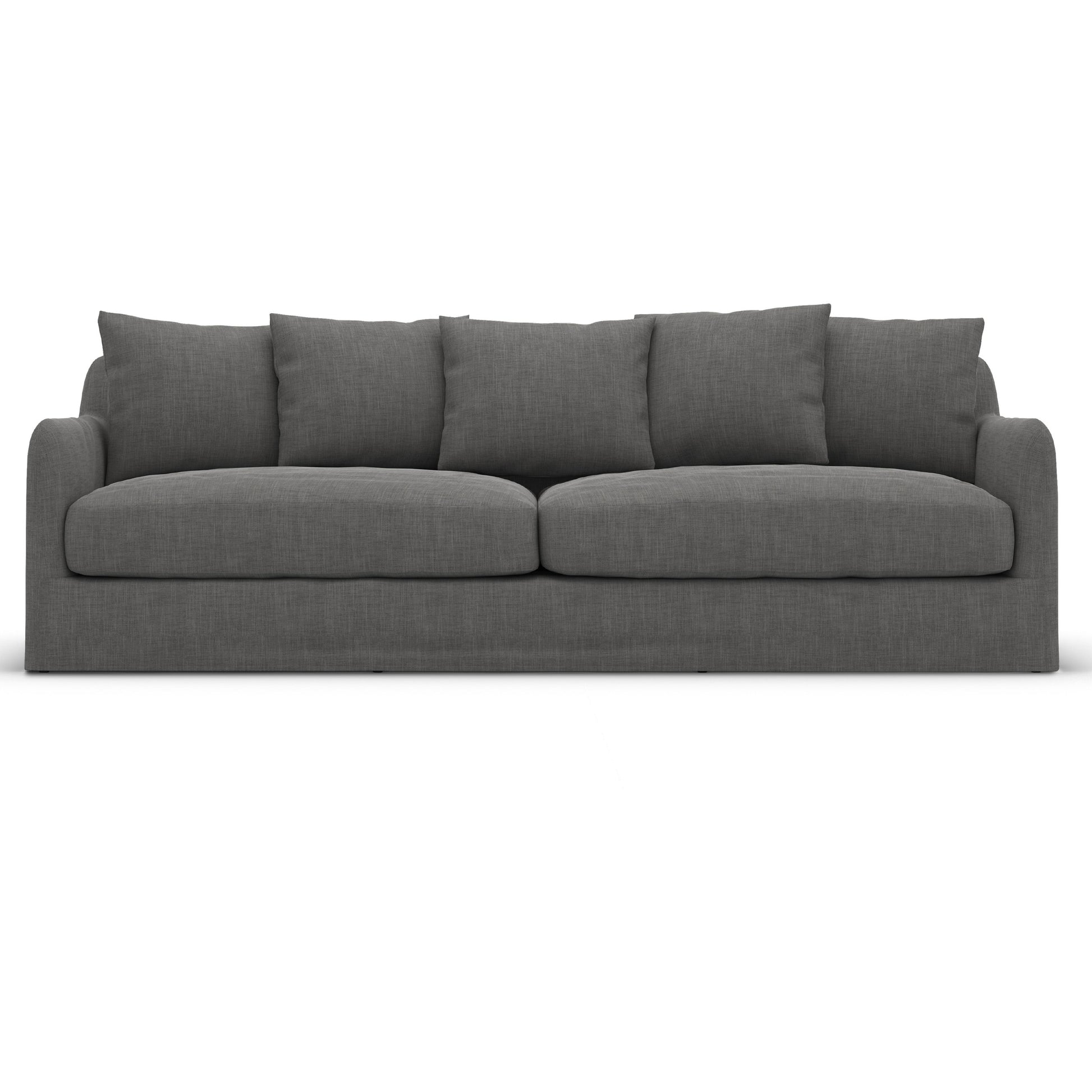 Dade Outdoor Sofa by Four Hands. Made from 100% olefin, aluminum, 91% polyurethane foam pad, 9% polyester fiber batting in a modern style.