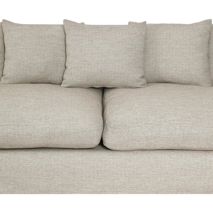 Dade Outdoor Sofa by Four Hands. Made from 100% olefin, aluminum, 91% polyurethane foam pad, 9% polyester fiber batting in a modern style.
