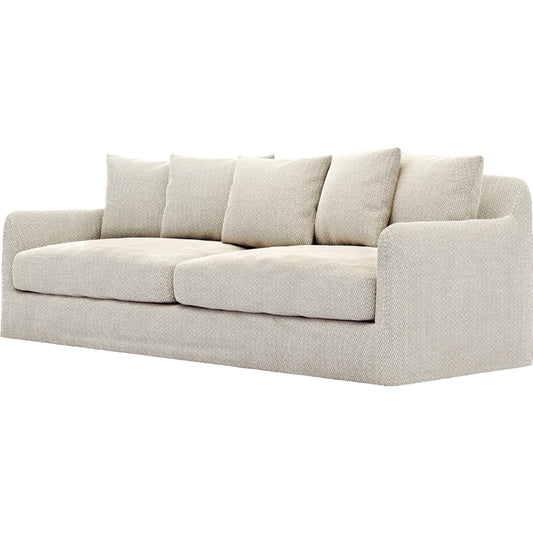 Dade Outdoor Sofa by Four Hands. Made from 100% olefin, aluminum, 91% polyurethane foam pad, 9% polyester fiber batting in a modern style.