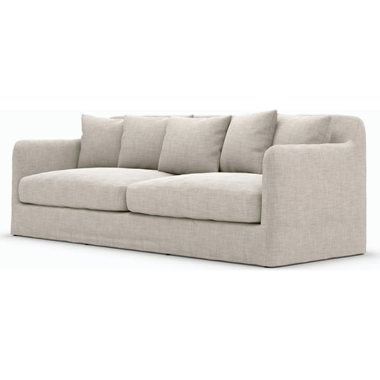Dade Outdoor Sofa by Four Hands. Made from 100% olefin, aluminum, 91% polyurethane foam pad, 9% polyester fiber batting in a modern style.