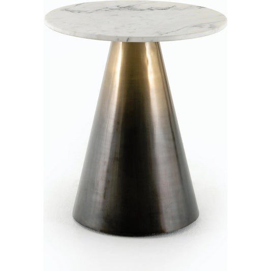 Armon End Table by Four Hands in ombre antique brass. Made from solid marble, iron in a eclectic & global style.