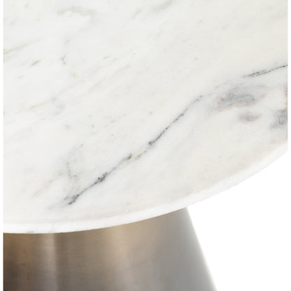 Armon End Table by Four Hands in ombre antique brass. Made from solid marble, iron in a eclectic & global style.