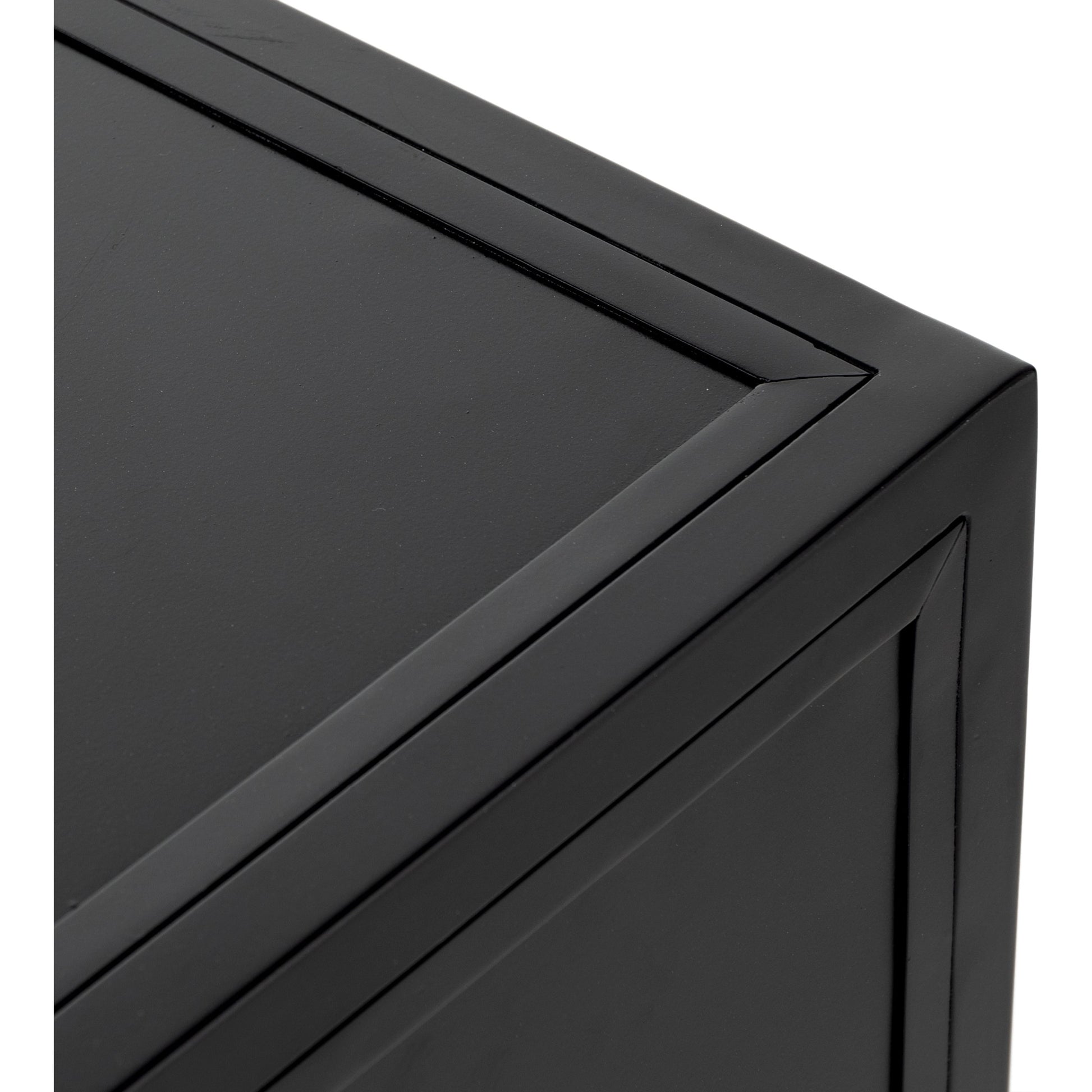 Belmont Storage Nightstand by Four Hands in black. Made from iron in a modern style.