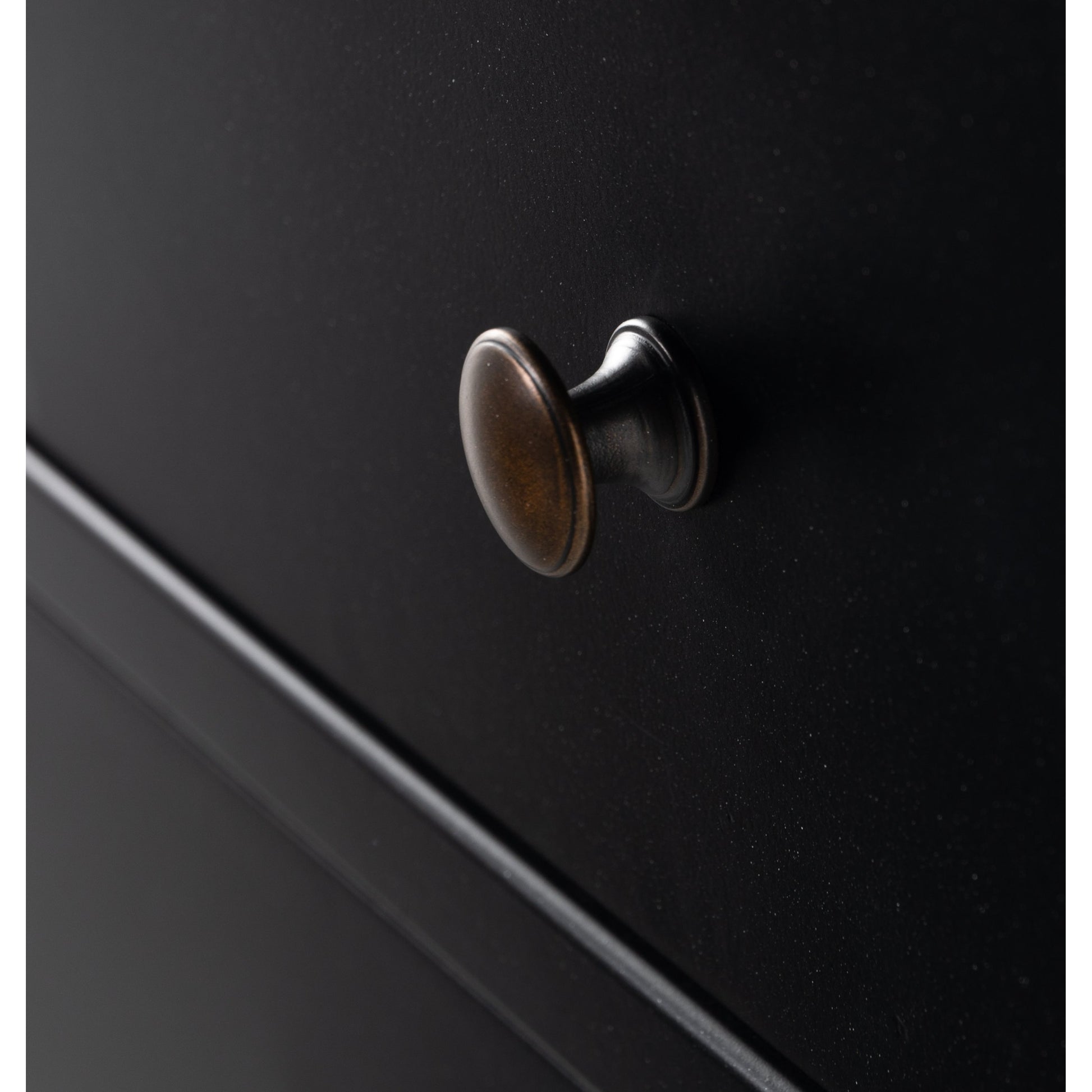 Belmont Storage Nightstand by Four Hands in black. Made from iron in a modern style.