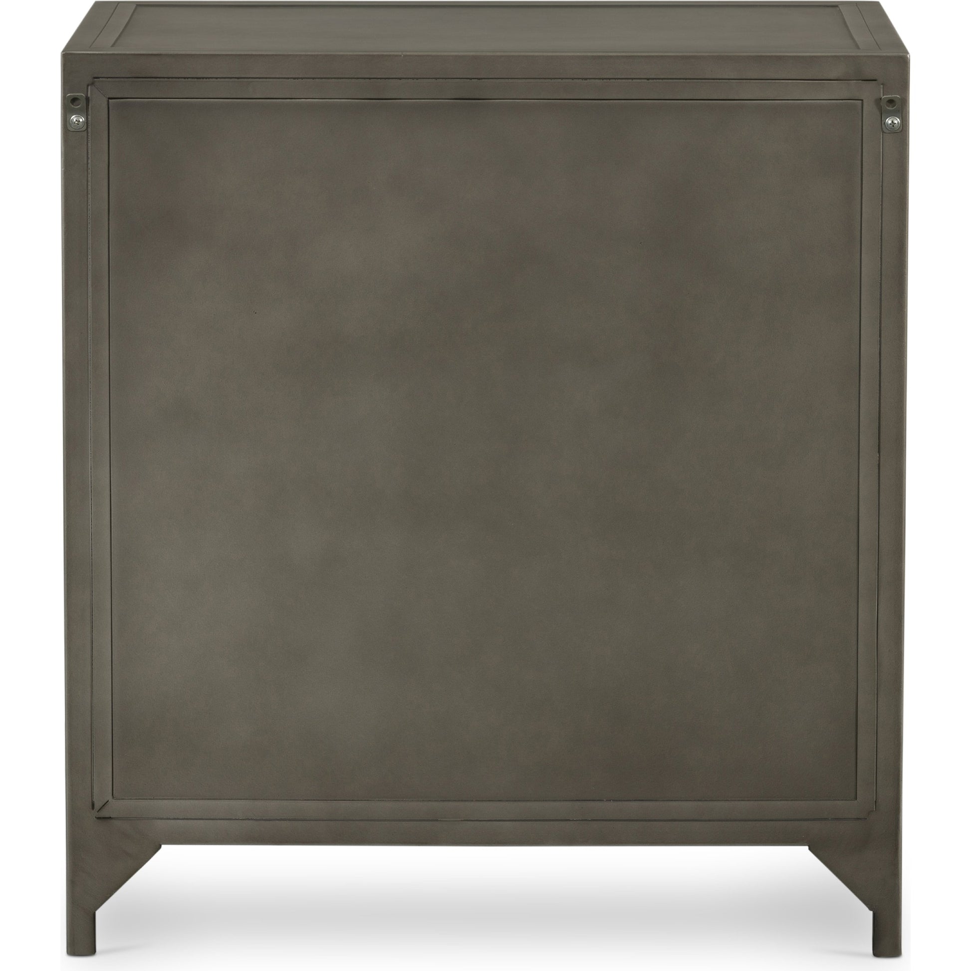 Belmont Storage Nightstand by Four Hands in black. Made from iron in a modern style.