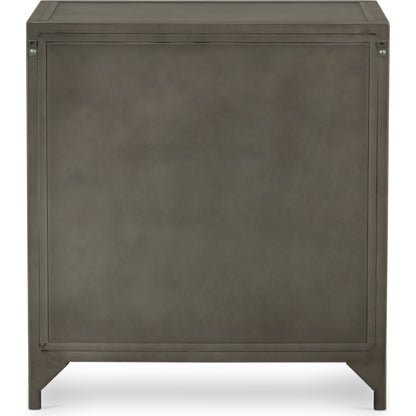 Belmont Storage Nightstand by Four Hands in black. Made from iron in a modern style.