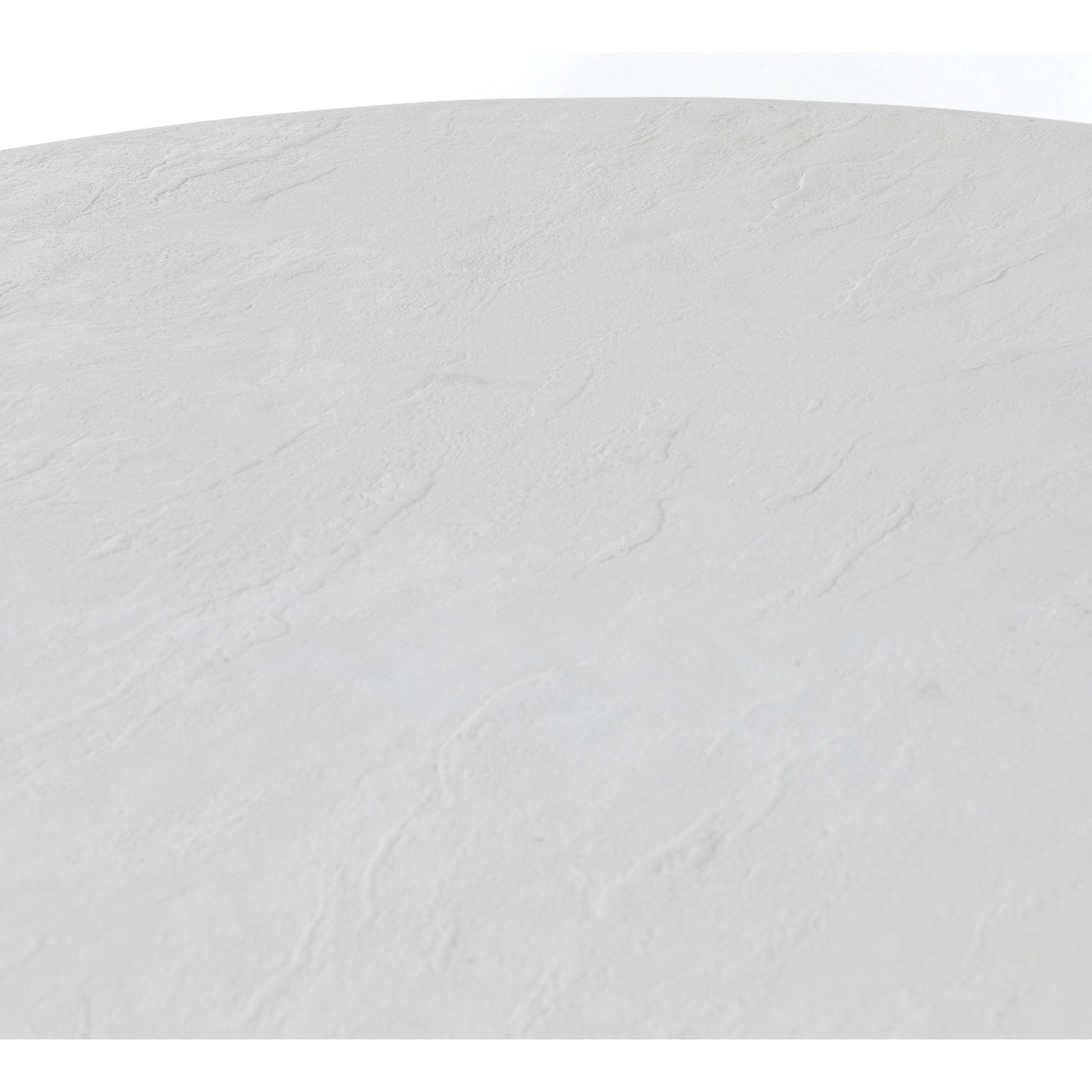 Grano Dining Table by Four Hands in white plaster molded concrete. Made from concrete in a modern style.