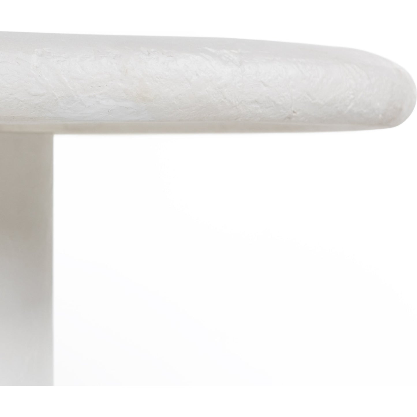 011 SI-1715450 | Closeup | Grano Dining Table by Four Hands in white plaster molded concrete. Made from concrete in a modern style.