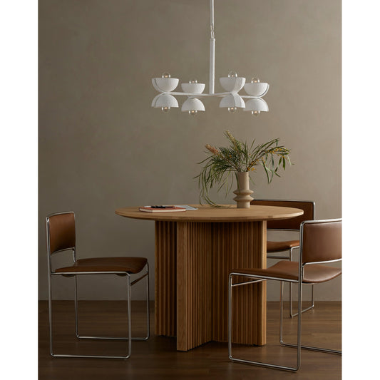 Santorini Chandelier by Four Hands in matte white. Made from iron, thermoplastic in a modern style.