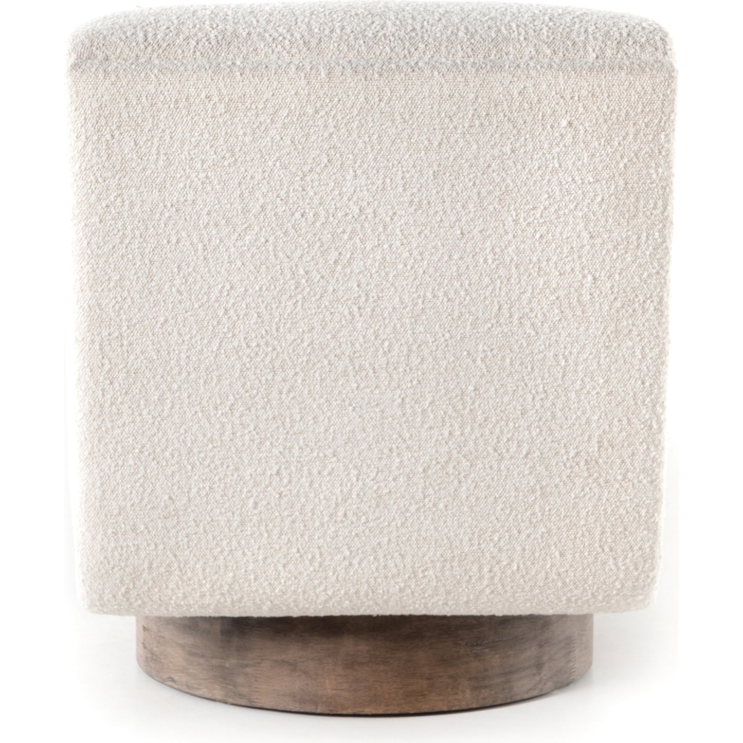 017 SI-1714606 | Additional Silo | Bronwyn Swivel Chair by Four Hands in knoll natural, distressed natural. Made from 95% polyester, 5% acrylic, solid parawood, 100% polyester in a eclectic & global style.
