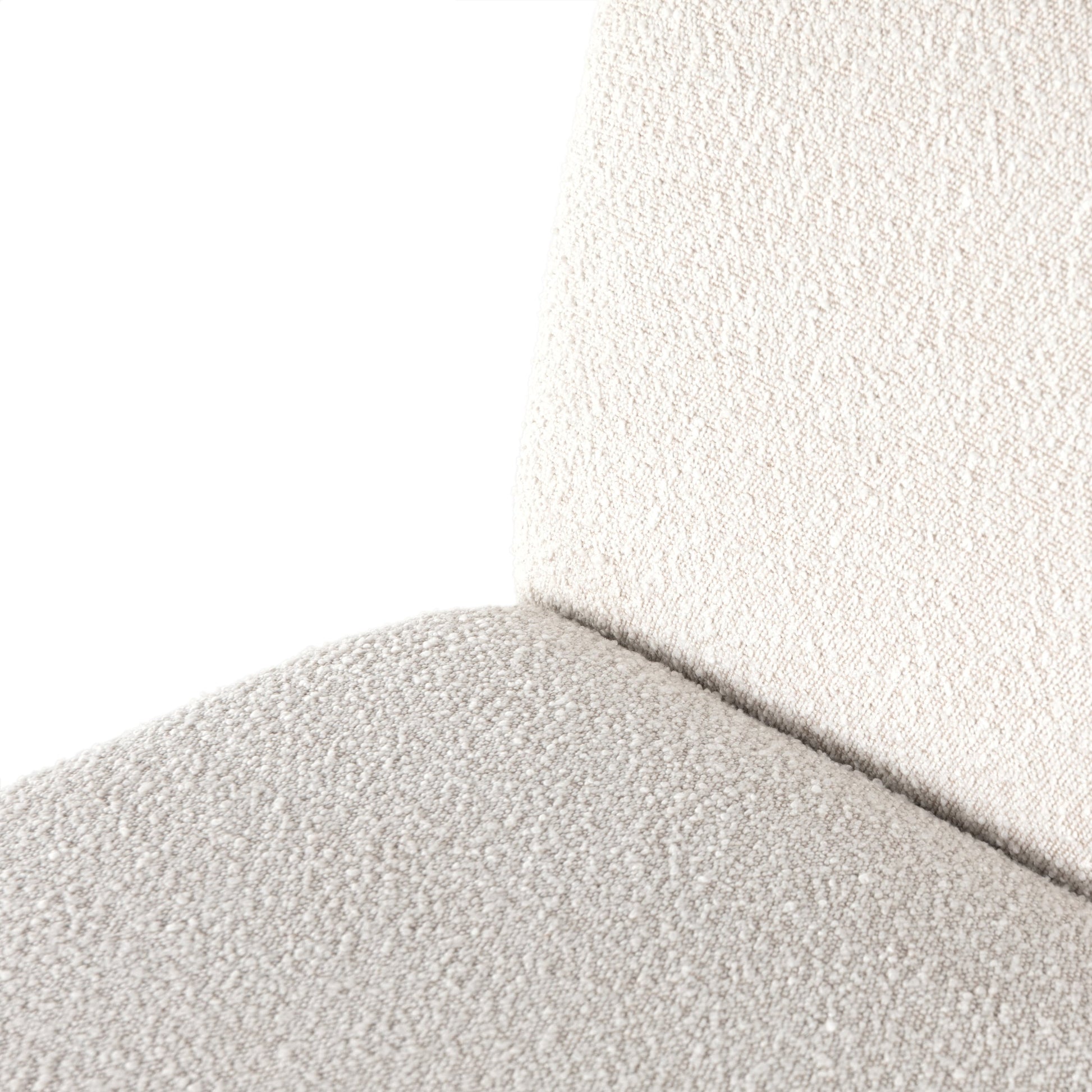 Bronwyn Swivel Chair by Four Hands in knoll natural, distressed natural. Made from 95% polyester, 5% acrylic, solid parawood, 100% polyester in a eclectic & global style.