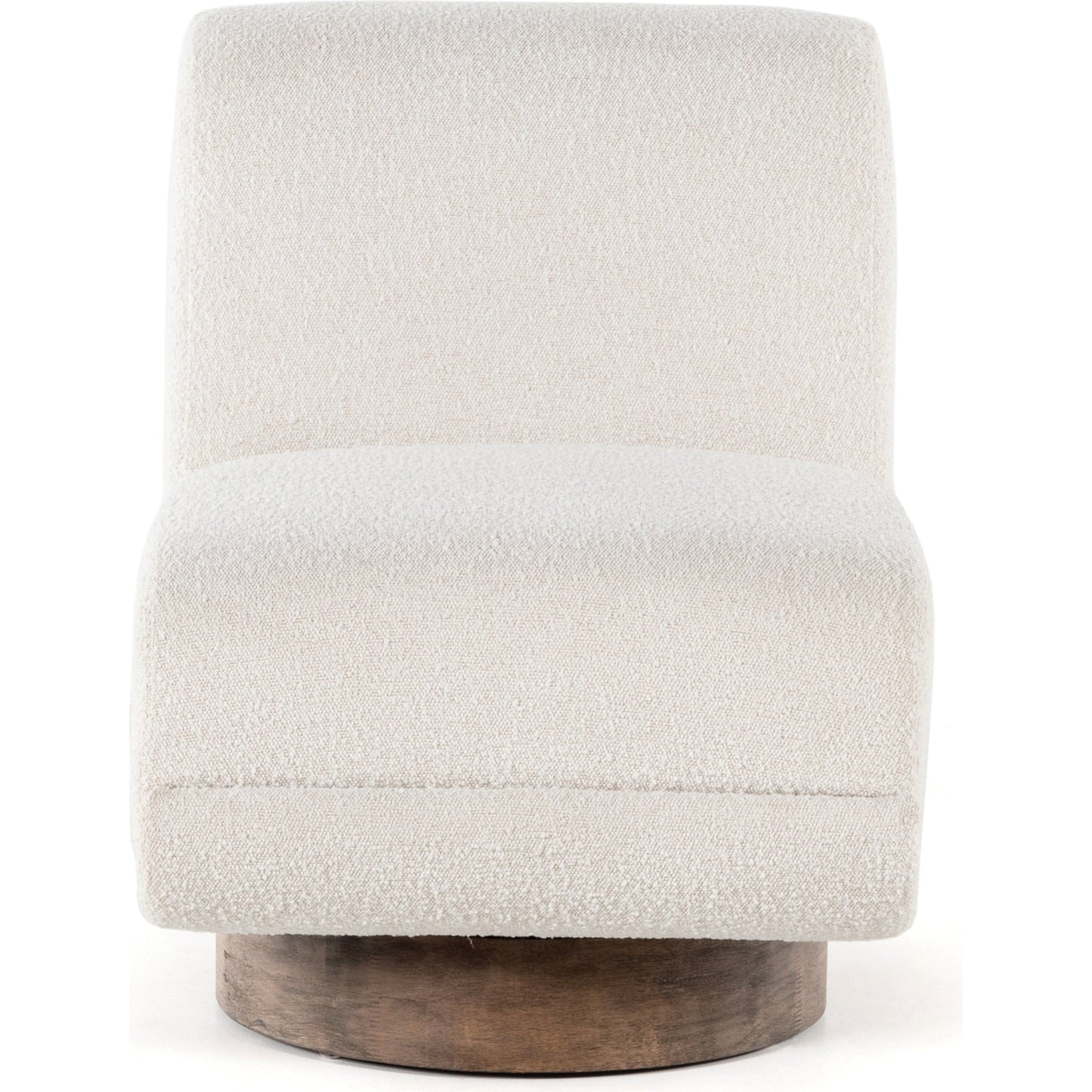 009 SI-1714606 | Additional Silo | Bronwyn Swivel Chair by Four Hands in knoll natural, distressed natural. Made from 95% polyester, 5% acrylic, solid parawood, 100% polyester in a eclectic & global style.