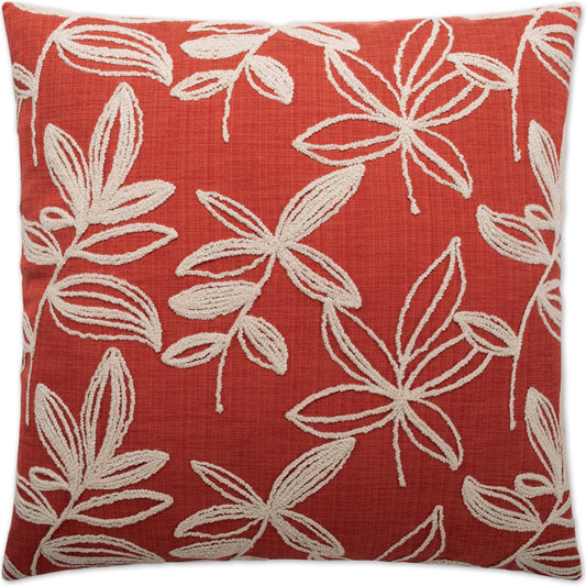Gansu by DV Kap Home in red, tomato. Made from 84% polyester, 16% cotton, embroidery: 100% polyester in a cottage & farmhouse style.