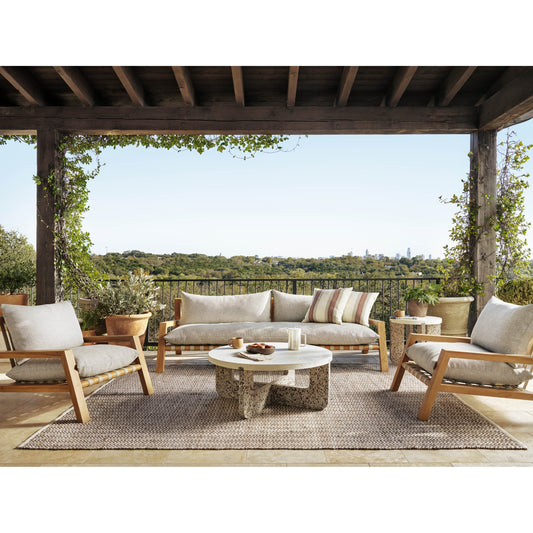 Soren Outdoor Chair by Four Hands. Made from 100% olefin, solid fsc®-certified teak, 100% polypropylene in a modern style.