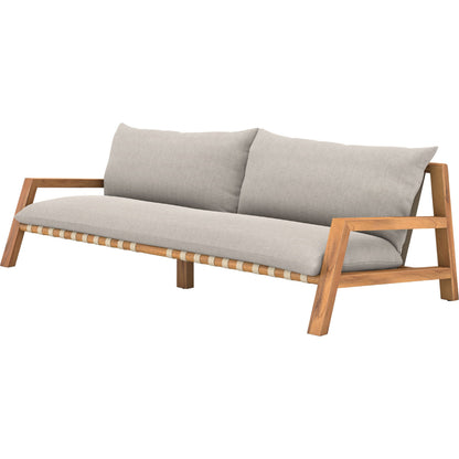 Soren Outdoor Sofa by Four Hands. Made from 100% olefin, solid fsc®-certified teak, 100% polypropylene in a modern style.