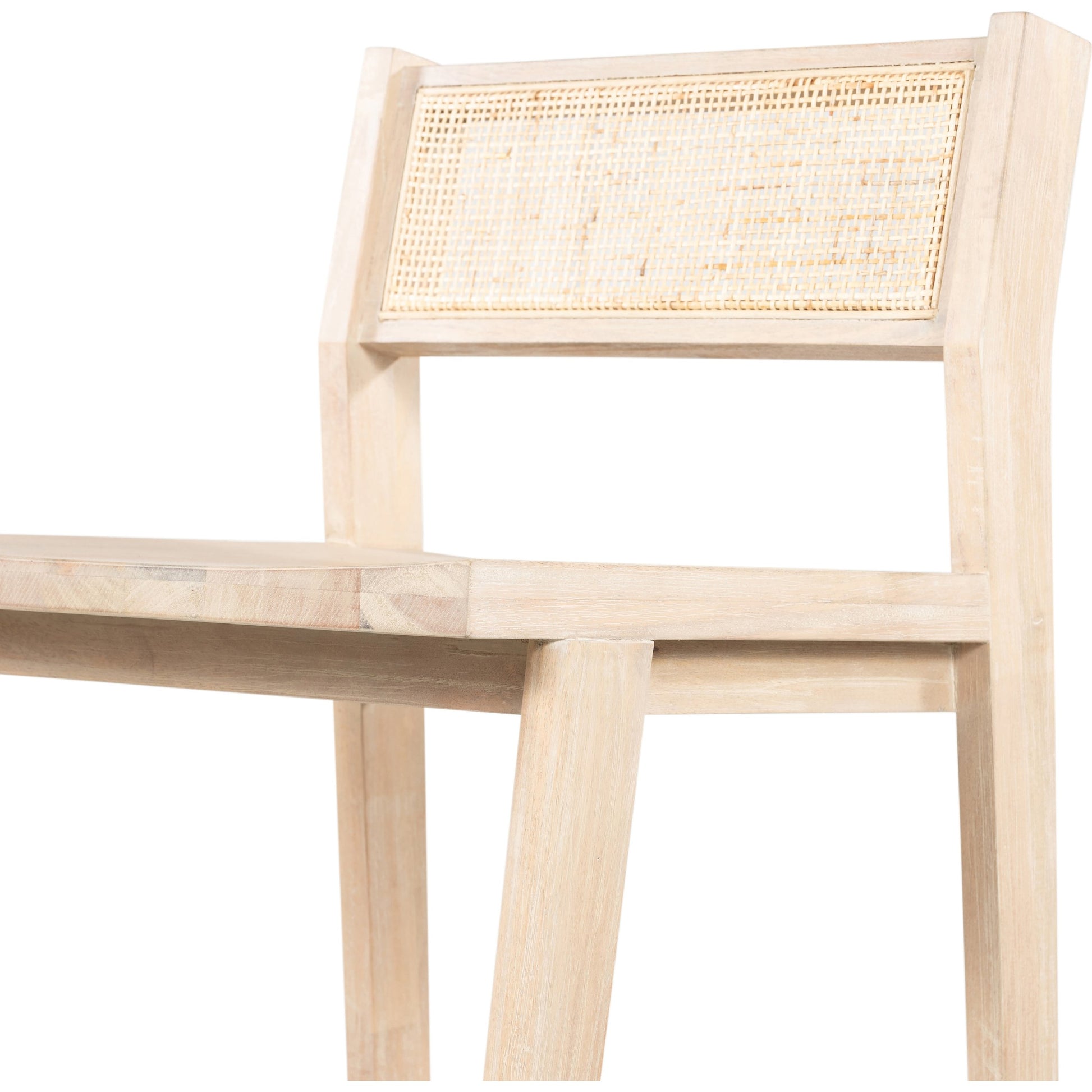 Clarita Counter Stool by Four Hands in natural cane, white wash mango and white wash mango. Made from solid mango, cane in a transitional style.