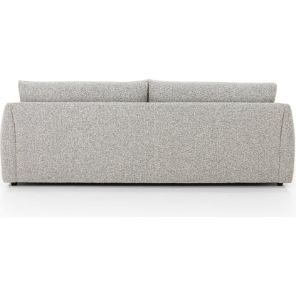 Kelsey Sofa by Four Hands in dover crescent. Made from 71% viscose (rayon), 17% polyester, 12% flax, linen, poplar plywood, 100% polyester in a modern style.