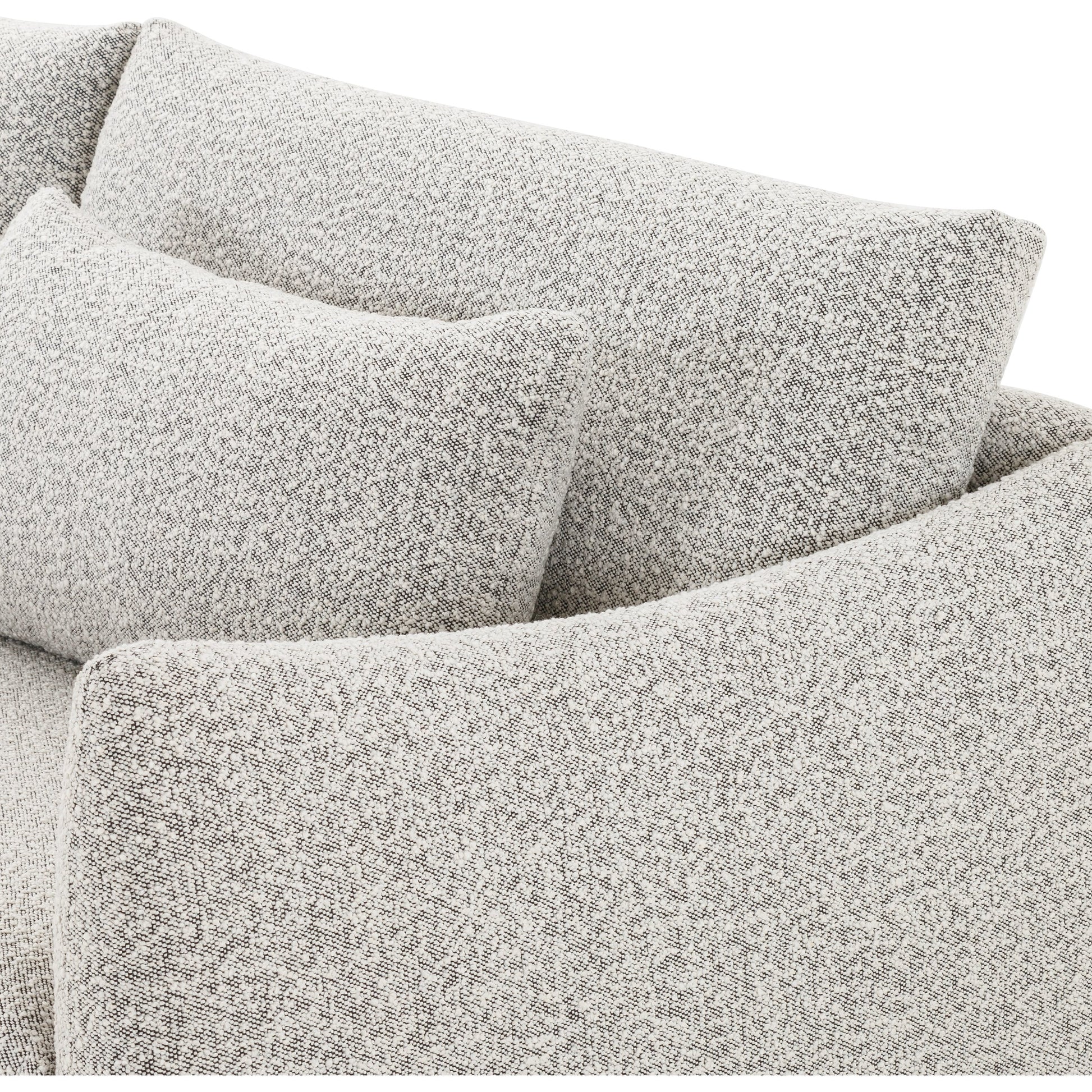 Kelsey Sofa by Four Hands in dover crescent. Made from 71% viscose (rayon), 17% polyester, 12% flax, linen, poplar plywood, 100% polyester in a modern style.