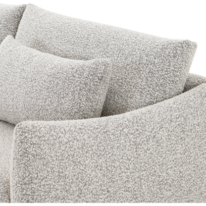 Kelsey Sofa by Four Hands in dover crescent. Made from 71% viscose (rayon), 17% polyester, 12% flax, linen, poplar plywood, 100% polyester in a modern style.