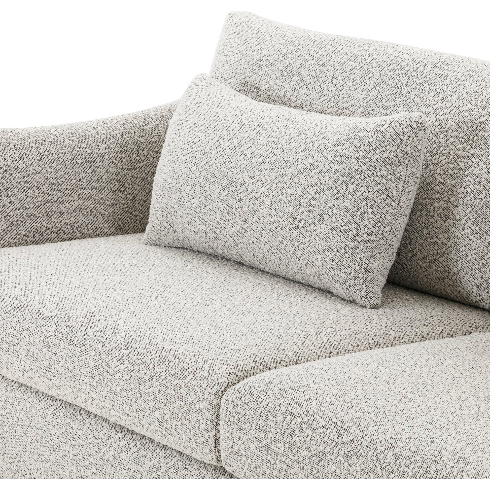 Kelsey Sofa by Four Hands in dover crescent. Made from 71% viscose (rayon), 17% polyester, 12% flax, linen, poplar plywood, 100% polyester in a modern style.