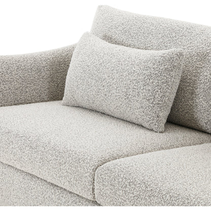 Kelsey Sofa by Four Hands in dover crescent. Made from 71% viscose (rayon), 17% polyester, 12% flax, linen, poplar plywood, 100% polyester in a modern style.