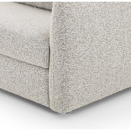 Kelsey Sofa by Four Hands in dover crescent. Made from 71% viscose (rayon), 17% polyester, 12% flax, linen, poplar plywood, 100% polyester in a modern style.