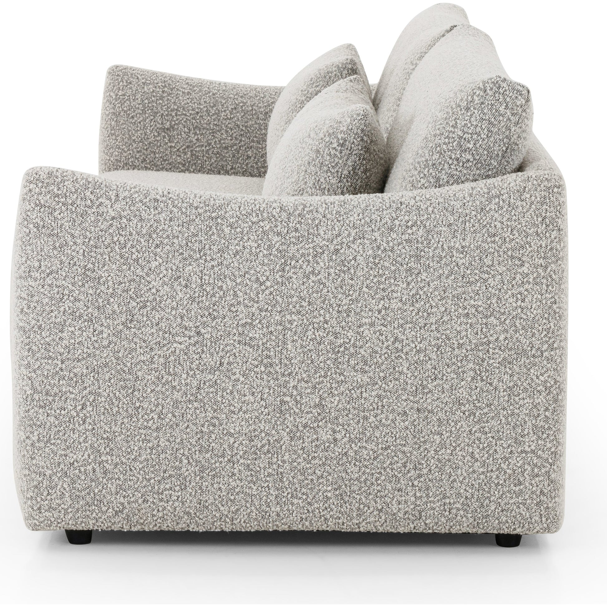 Kelsey Sofa by Four Hands in dover crescent. Made from 71% viscose (rayon), 17% polyester, 12% flax, linen, poplar plywood, 100% polyester in a modern style.