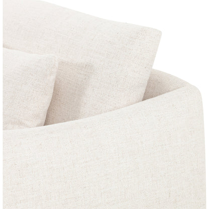 Kelsey Sofa by Four Hands in dover crescent. Made from 71% viscose (rayon), 17% polyester, 12% flax, linen, poplar plywood, 100% polyester in a modern style.