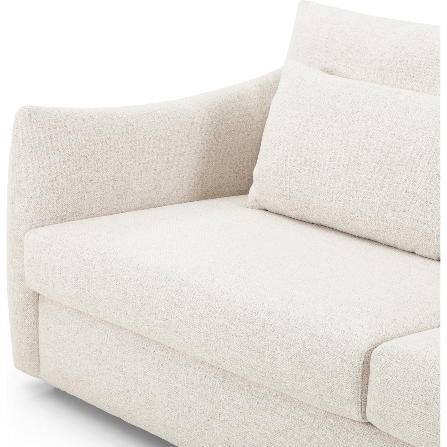 008 SI-1715793 | Additional Silo | Kelsey Sofa by Four Hands in dover crescent. Made from 71% viscose (rayon), 17% polyester, 12% flax, linen, poplar plywood, 100% polyester in a modern style.