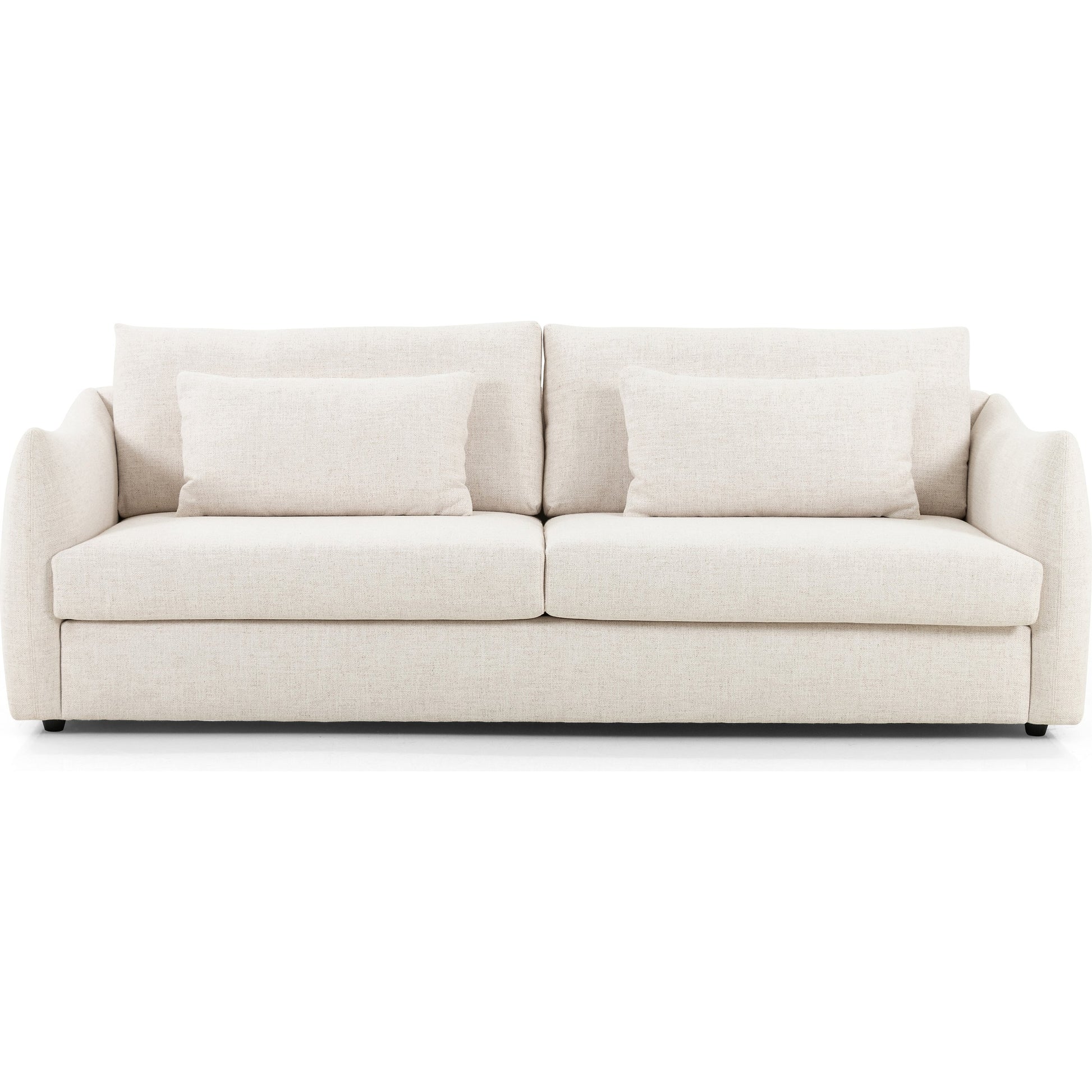 Kelsey Sofa by Four Hands in dover crescent. Made from 71% viscose (rayon), 17% polyester, 12% flax, linen, poplar plywood, 100% polyester in a modern style.