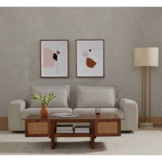 Pierce Sofa by Four Hands in pompee pearl. Made from 97.81% olf, 2.19% polyester in a modern style.